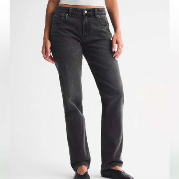 Abercrombie & Fitch Denim - Abercrombie & Fitch Black Straight Leg Jeans